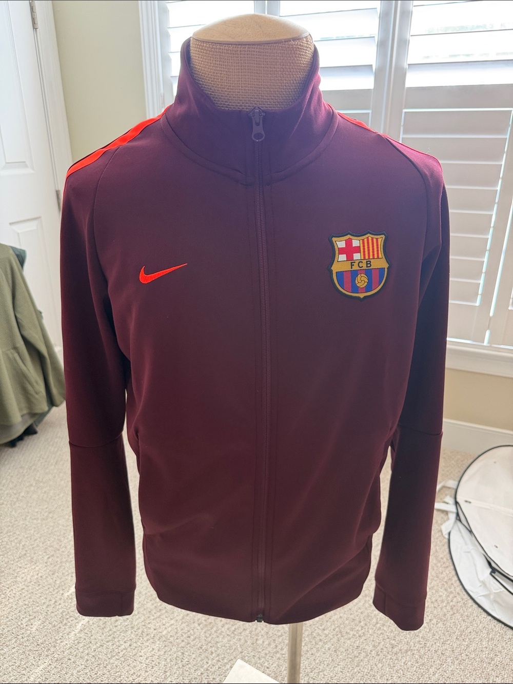 FC Barca Nike track jacket, medium, like new